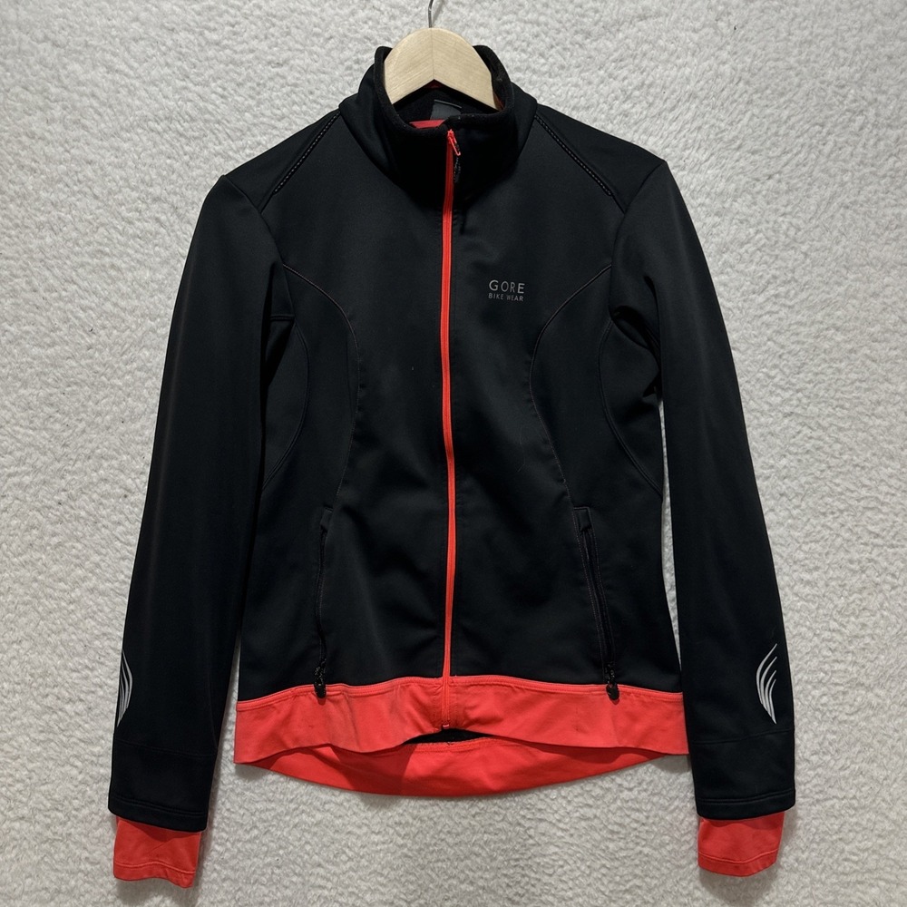 Gore Bike Wear Wind Stopper Soft Shell Jacket Size L Cycling Running Long Sleeve